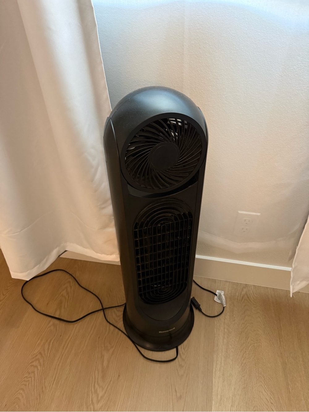 Honeywell Black Tower Fan - Portable Oscillating Cooling Fan